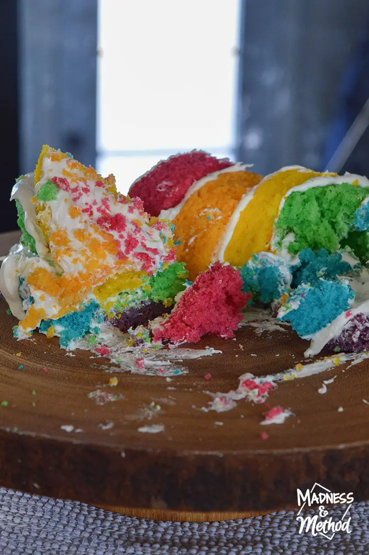 rainbow layer cake