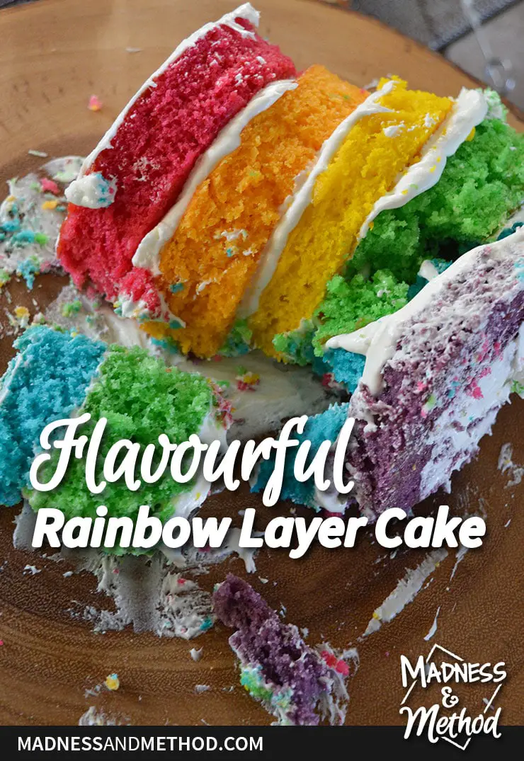 flavourful rainbow layer cake