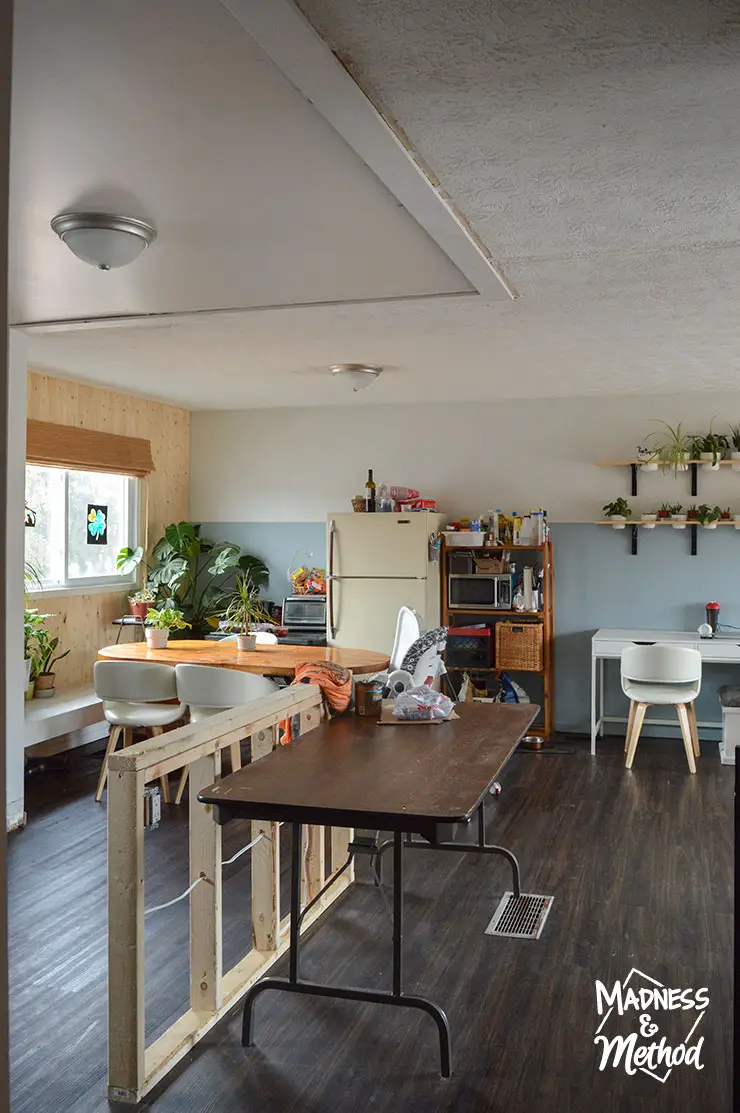 fridge in dining room