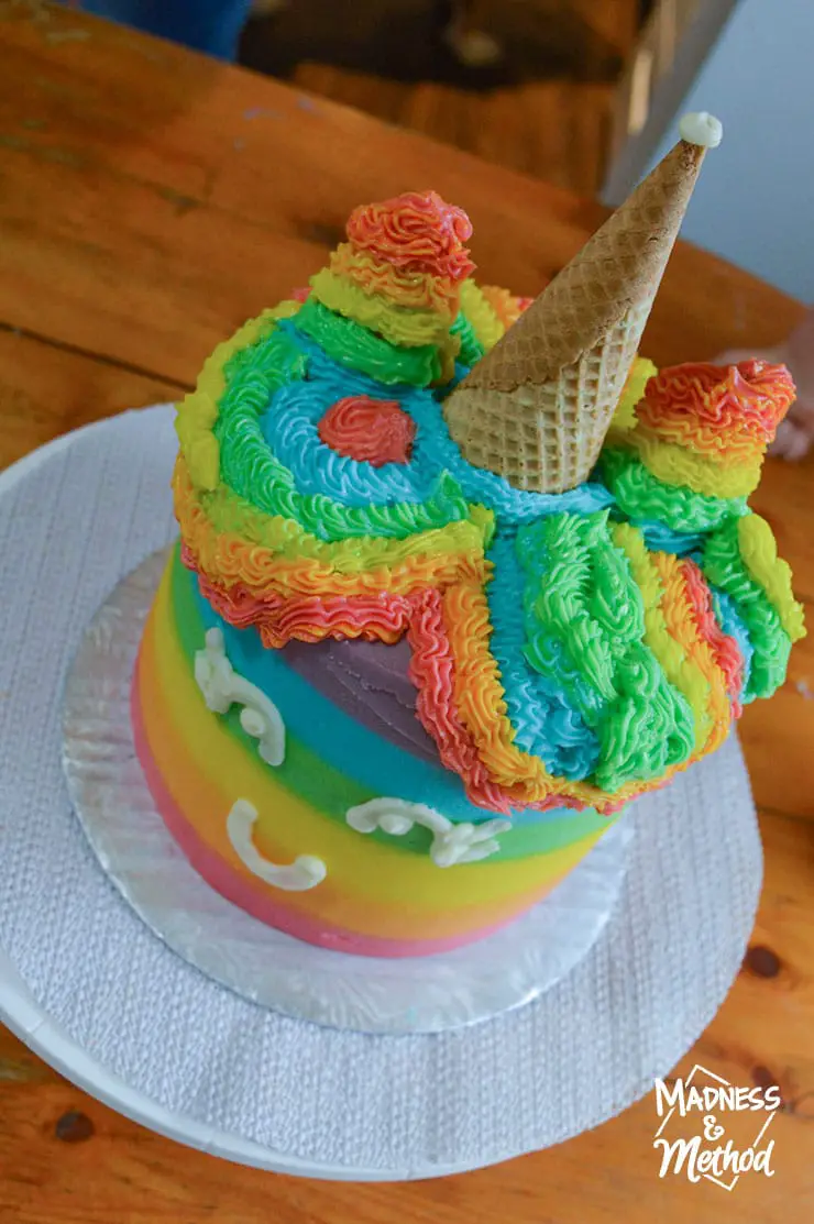 rainbow unicorn cake hair