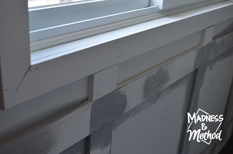 adding moulding around window