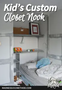 kids custom closet nook