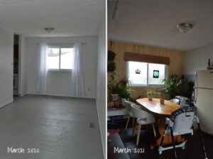 raised ranch dining room progress