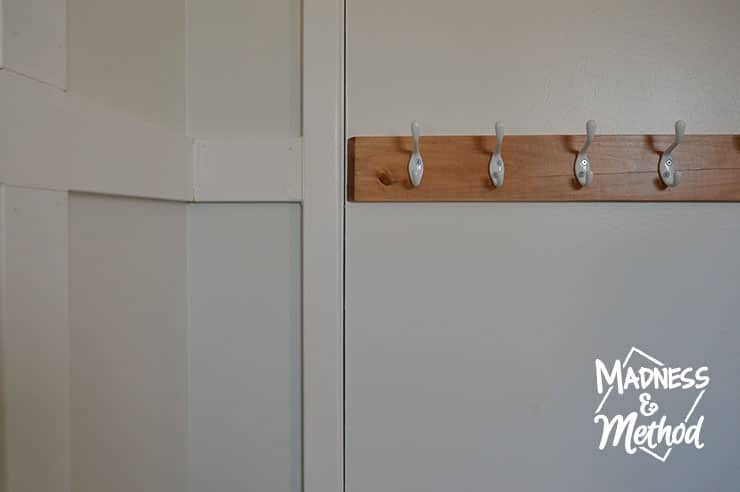 mdf board and batten and wood door hooks