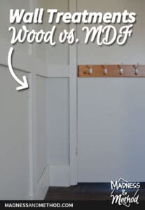 wood vs mdf wall treatments