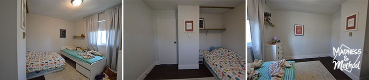 shared kids bedroom before