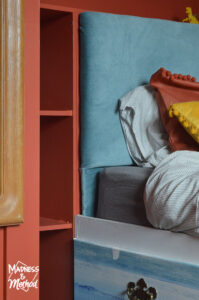 red closet blue bed