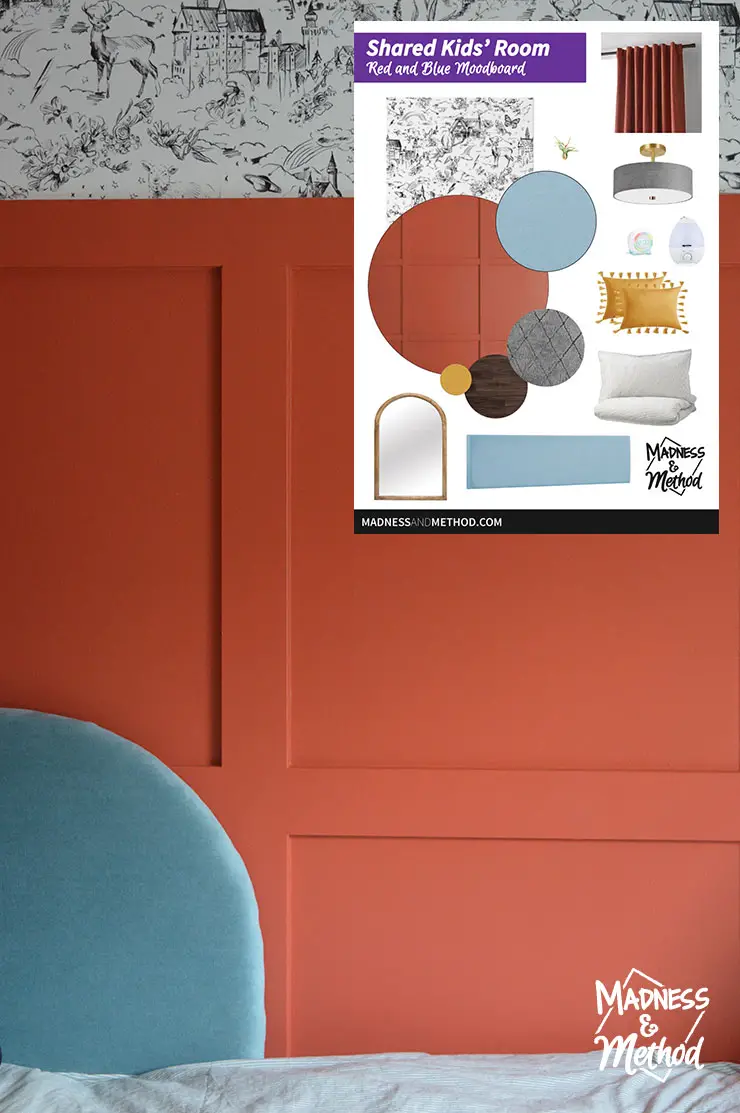 comparing wall to design board