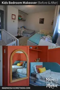 kids red bedroom after