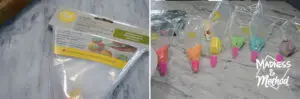 rainbow icing plastic bags