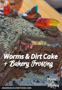 bakery frosting recipe for worms and dirt cake