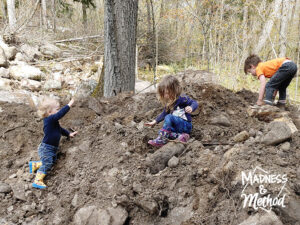 kids playing in dirt