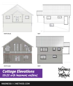 rocky retreat cottage elevations