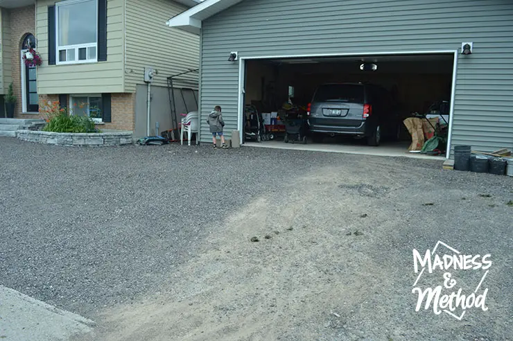 stone driveway after dirt