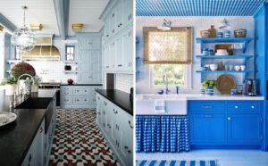 blue kitchens