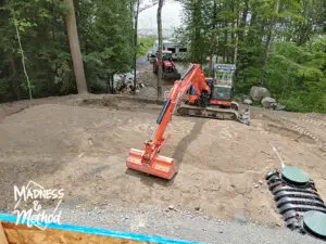 dirt over septic system