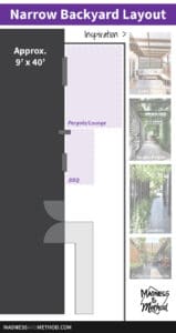 narrow backyard layout