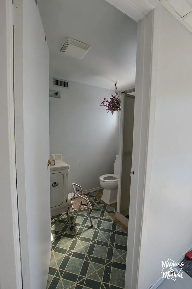 outdated basement bathroom