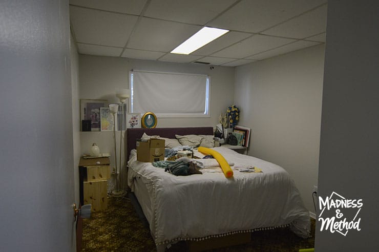 basement guest bedroom