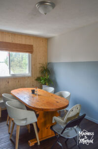 dining room with oval table