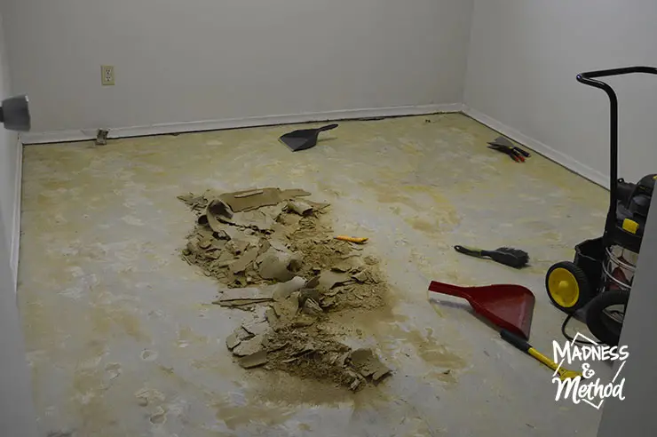 disintegrated carpet pad