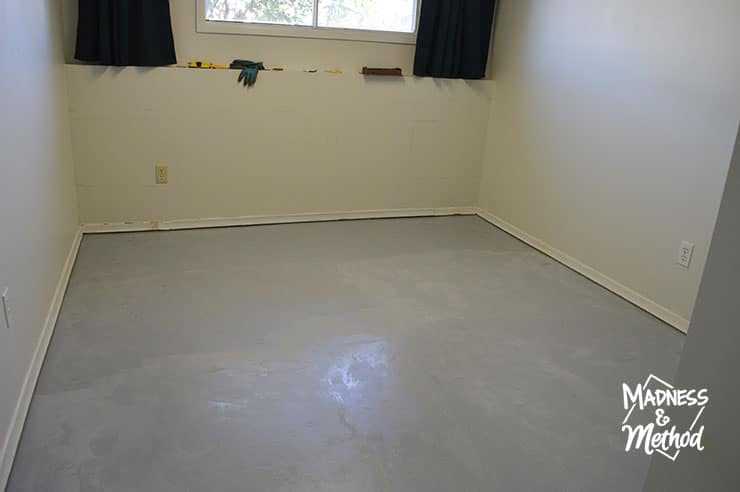 first coat on concrete floor