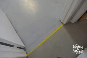 edging of concrete floor