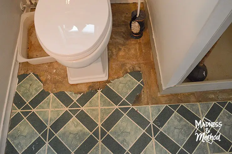 vinyl tile floors in bathroom