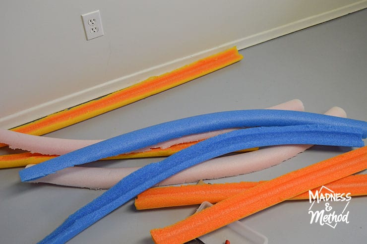 cut pool noodles