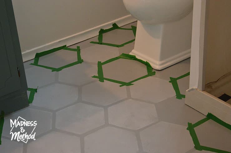 taping hex floor