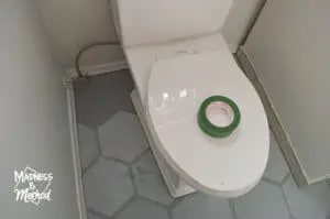 finishing hex floor around toilet