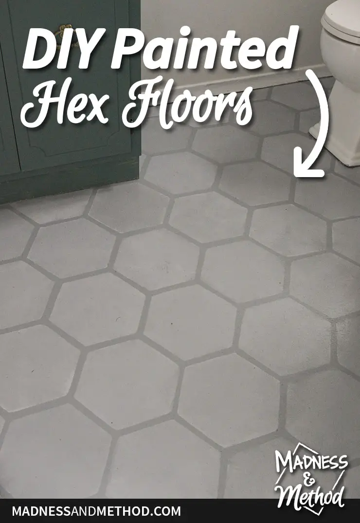 diy painted hex floor graphic
