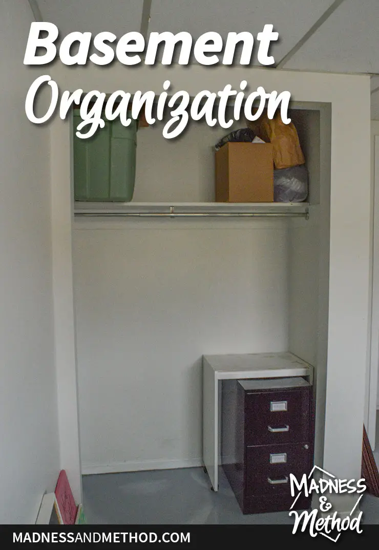 basement closet organization