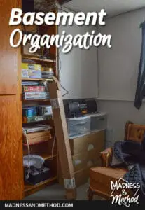 basement storage organization