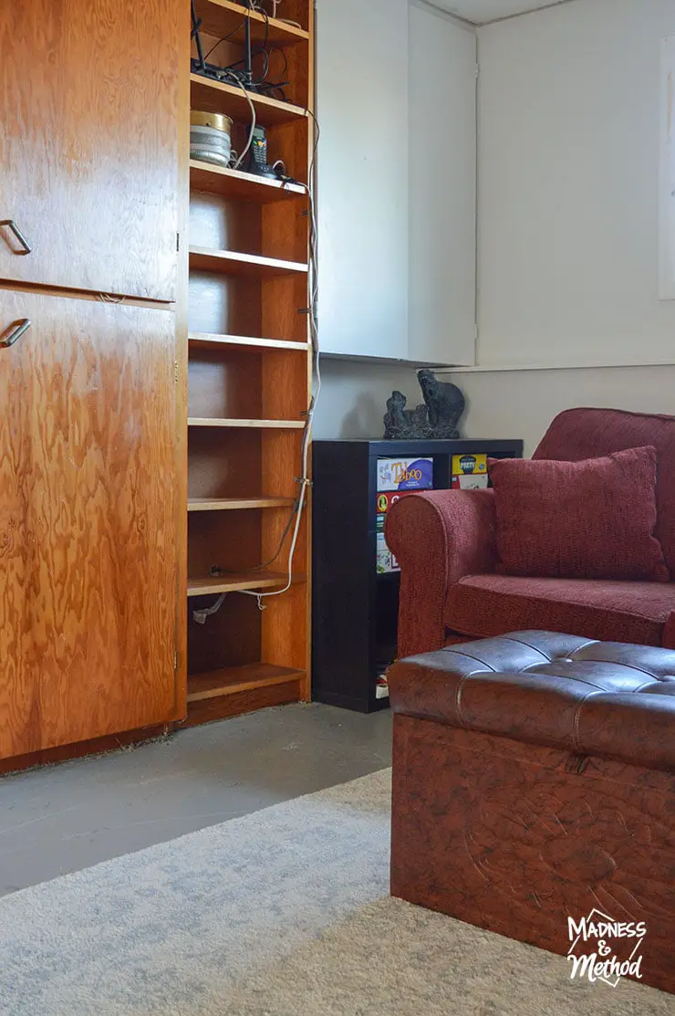 basement storage shelves