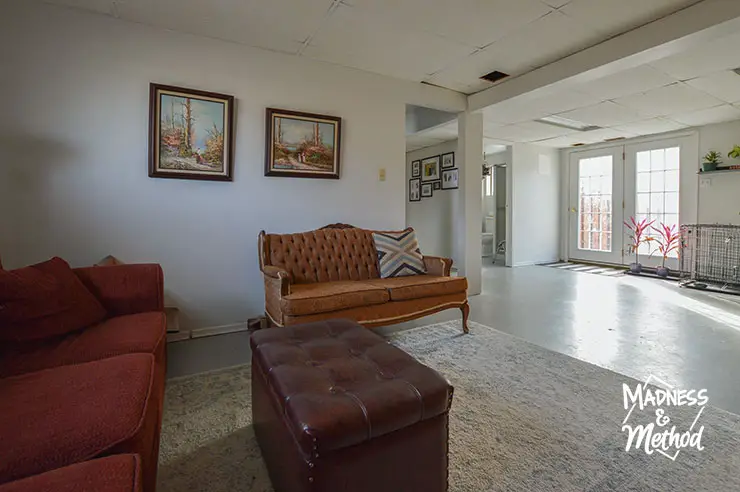 basement living room