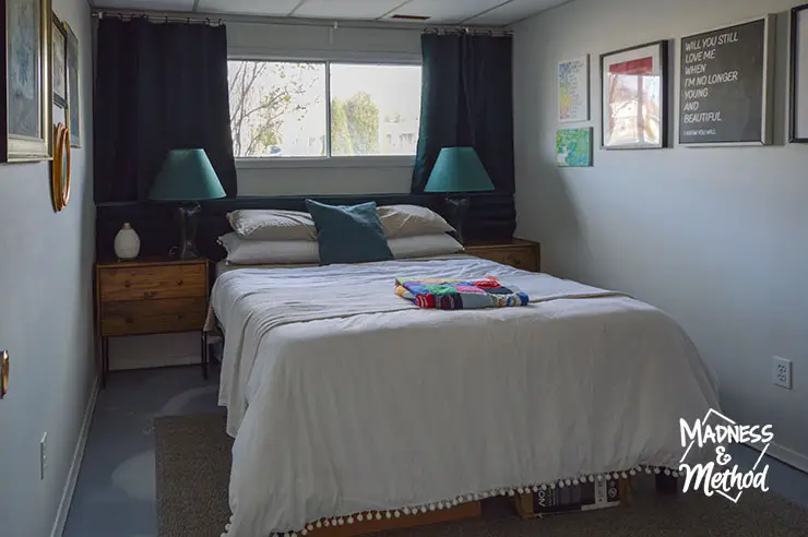 basement guest bedroom