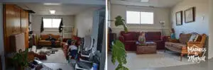 basement living before after