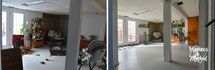 basement entry before after