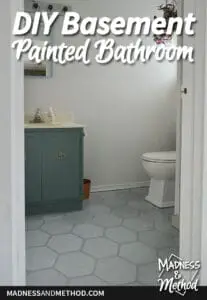 basement painted bathroom