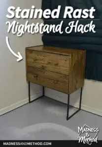 stained ikea rast nightstand hack