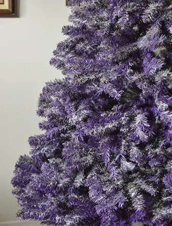 flocked purple Christmas tree