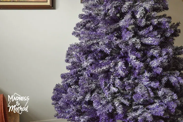 flocked purple Christmas tree