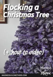 flocking purple Christmas tree graphic