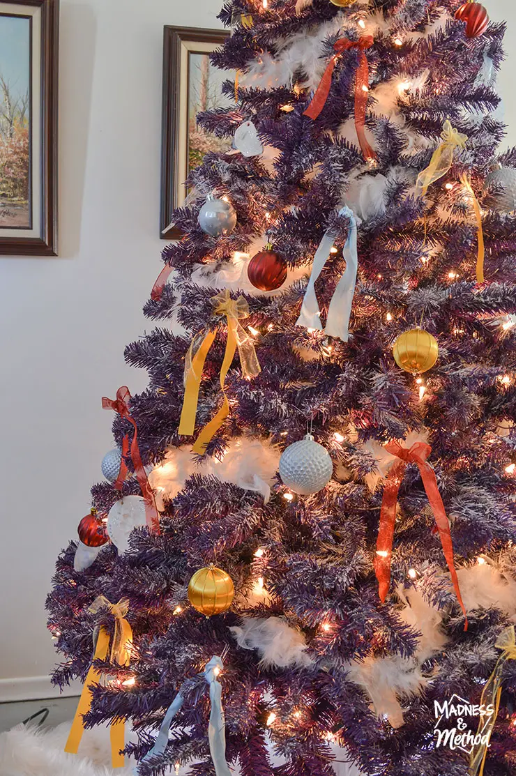 purple and bold christmas tree