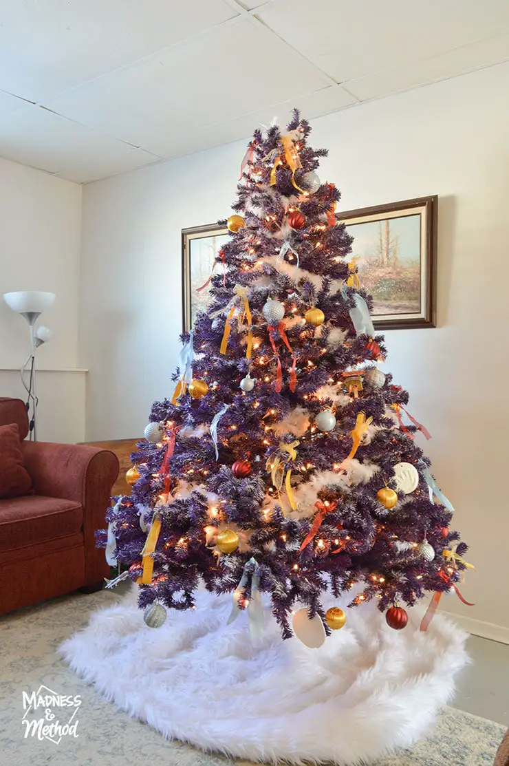 purple and primary colour tree