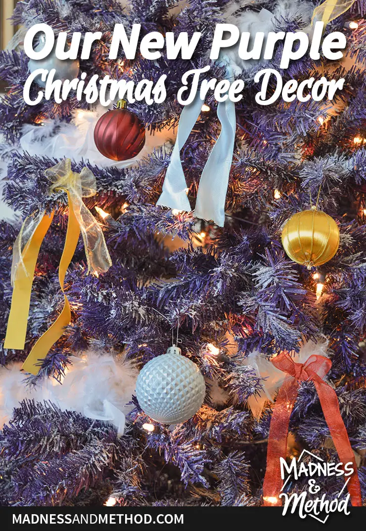 new purple christmas tree decor graphic