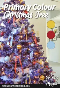 primary colour christmas tree
