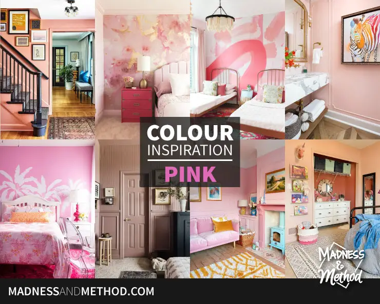 colour inspiration pink feature with pink rooms