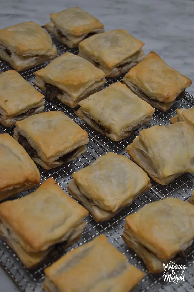 savoury hand pie mushroom puffs